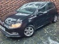 Used VW Polo Match 90 HP (66 kW) 2016 Black Hatchback