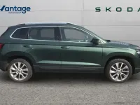 Used Skoda Karoq SE L 150 HP (110 kW) 2018 Emerald green metallic SUV