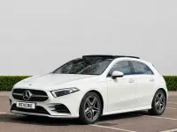 Used Mercedes A250 AMG line 224 HP (164 kW) 2019 White Hatchback