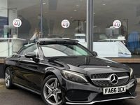 Used Mercedes C220 AMG line 170 HP (125 kW) 2017 Black Cabriolet