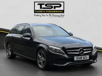 Used Mercedes C220 170 HP (125 kW) 2018 Blue Estate