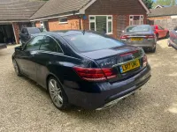 Begagnad Mercedes E350 AMG line 258 HK (189 kW) 2017 Blå Sportkupé