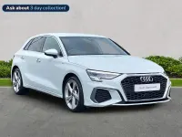 Used Audi A3 Sportback S-Line 110 HP (80 kW) 2022 White Hatchback