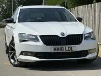Used Skoda Superb SportLine 220 HP (161 kW) 2018 White Estate