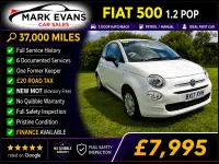 Used Fiat 500 Pop 2017 White Hatchback