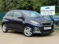 Used Peugeot 108 Allure 82 HP (60 kW) 2014 Blue Hatchback