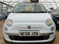 Used Fiat 500 Lounge 69 HP (50 kW) 2009 Blue Cabriolet