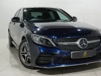 Used Mercedes C300 AMG line 258 HP (189 kW) 2019 Blue Sedan