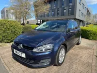 Used VW Golf VII SE 105 HP (77 kW) 2014 Blue Hatchback