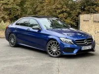 Used Mercedes C220 AMG Line Premium Plus 2017 Blue Sedan