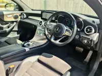 Begagnad Mercedes C220 AMG line 2018 Svart Sportkupé