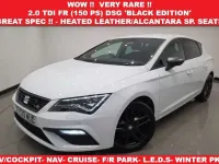 Used Seat Leon Black Edition 150 HP (110 kW) 2020 White Hatchback