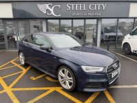Used Audi A3 S-Line 110 HP (80 kW) 2017 Blue Hatchback