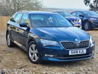 Used Skoda Superb SE 120 HP (88 kW) 2018 Blue Estate
