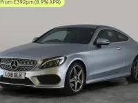 Used Mercedes C220 AMG line 170 HP (125 kW) 2018 Silver Coupe