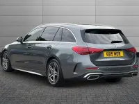 Used Mercedes C300 AMG line 258 HP (189 kW) 2022 Selenite grey Estate