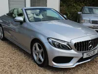 Used Mercedes C220 AMG line 167 HP (122 kW) 2017 Silver Cabriolet