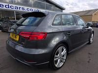 Begagnad Audi A3 S-Line 150 HK (110 kW) 2017 Grå Halvkombi