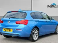 Used BMW 118 Sport Line 136 HP (100 kW) 2019 Blue Hatchback