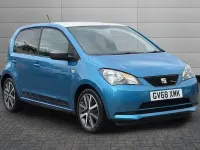 Used Seat Mii FR-Line 74 HP (54 kW) 2019 Chester blue with candy white roof Hatchback
