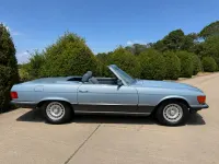 Used Mercedes SL500 230 HP (169 kW) 1983 Blue Cabriolet