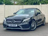 Usado Mercedes C200 AMG line 184 HP (135 kW) 2018 Preto Cabrios