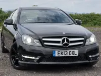 Begagnad Mercedes C220 AMG 2013 Svart Sportkupé