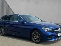 Used Mercedes C300e AMG line 320 HP (235 kW) 2020 Brilliant blue metallic