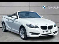 Used BMW 218 Sport Line 136 HP (100 kW) 2015 Alpine white Cabriolet