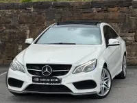 Begagnad Mercedes E350 AMG line 258 HK (189 kW) 2016 Vit Sportkupé