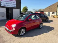 Second-hand Fiat 500 Lounge 100 CP (73 kW) 2010 Roșu Cabrio