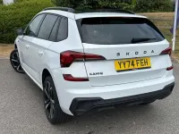 Used Skoda Kamiq Monte Carlo 113 HP (83 kW) 2024 Moon white metallic SUV