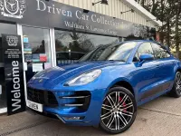 Used Porsche Macan Turbo Performance Package 400 HP (294 kW) 2017 Blue SUV