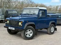 Used Land Rover Defender 90 HP (66 kW) 2001 Blue Pickup