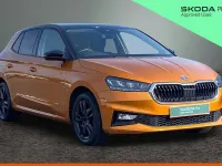 Used Skoda Fabia Colour Edition 59 HP (43 kW) 2022 Phoenix orange metallic black magic pearl effect Hatchback