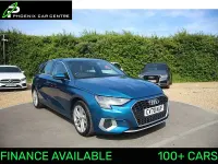 Used Audi A3 Sport 150 HP (110 kW) 2020 Atoll blue metallic Sedan