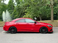 Used Mercedes CLA180 AMG line 122 HP (89 kW) 2016 Red Coupe