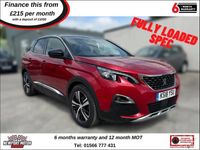 Used Peugeot 3008 GT-line 2018 Red Hatchback