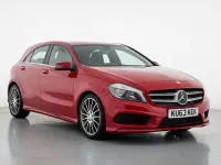 Used Mercedes A250 AMG 211 HP (155 kW) 2014 Red Hatchback