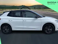 Used Skoda Fabia Design Edition 94 HP (69 kW) 2025 Moon white metallic black magic pearl effect Hatchback