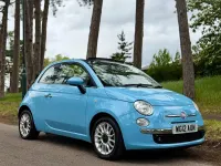 Used Fiat 500C Lounge 85 HP (62 kW) 2012 Blue Cabriolet