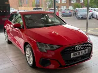Used Audi A3 Sportback Design 150 HP (110 kW) 2021 Red Hatchback