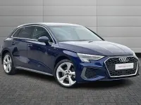 Used Audi A3 Sportback e-tron S-Line 201 HP (147 kW) 2023 Navarra blue Hatchback