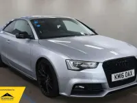 Used Audi A5 Black Edition 177 HP (130 kW) 2016 Silver Coupe