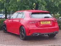 Used Mercedes A200 AMG line 163 HP (119 kW) 2019 Red Hatchback