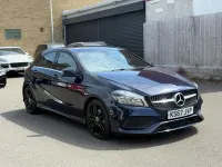 Used Mercedes A160 AMG line 102 HP (75 kW) 2017 Blue Hatchback