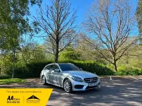 Käytetty Mercedes C300 AMG Line Premium 2017 Hopea Farmari