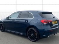 Used Mercedes A250 AMG line 218 HP (160 kW) 2021 Blue Hatchback