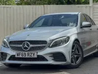 Used Mercedes C300 AMG line 245 HP (180 kW) 2019 Silver Sedan
