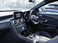 Used Mercedes C220 AMG line 168 HP (123 kW) 2019 Blue Sedan